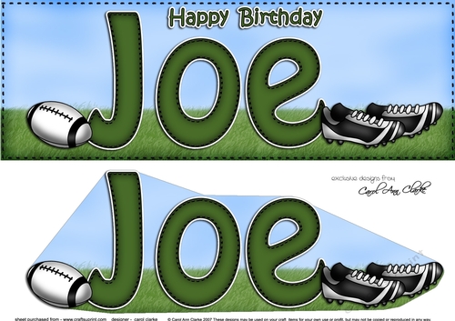 Large DL Birthday JOE 3D decoupage