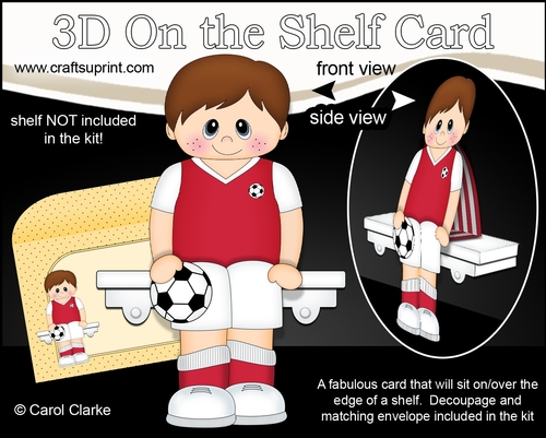 3D On the Shelf Card Kit - Little Footballer Elbert
