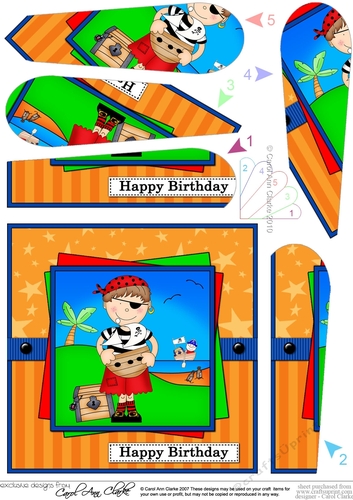 Boyz Birthday Pirate Joze Fan Pyramage Topper
