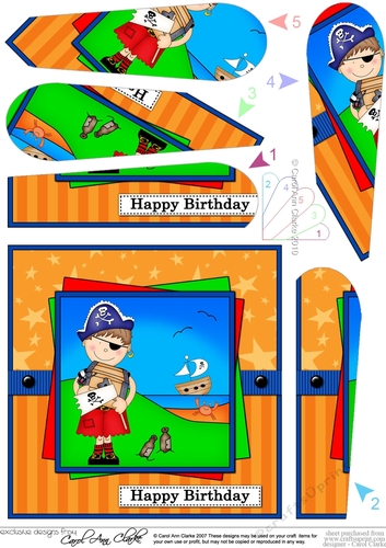 Boyz Birthday Pirate Joze Fan Pyramage Topper