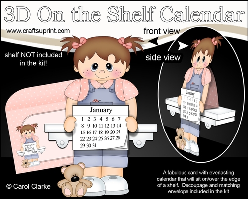 3D On the Shelf Everlasting Calendar Kit - Little Toddler Maya