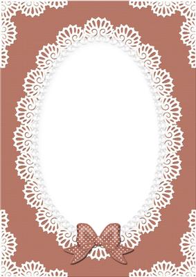 A4 Pearls and Lace Card Front