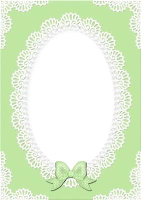 A4 Pearls and Lace Card Front