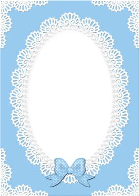 A4 Pearls and Lace Card Front