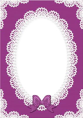 A4 Pearls and Lace Card Front
