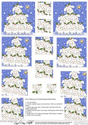 Merry Christmas to Ewe! Twisted Pyramage Sheet