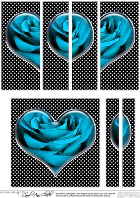 Romantic Rose Heart Quick Card with Side Stacker Topper