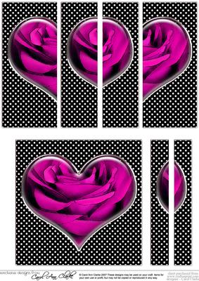 Romantic Rose Heart Quick Card with Side Stacker Topper
