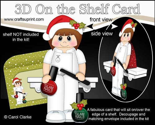 3D On the Shelf Card Kit - Christmas Little Glam Nails Nail Technician Candie