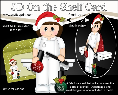 3D On the Shelf Card Kit - Christmas Little Glam Nails Nail Technician Mags
