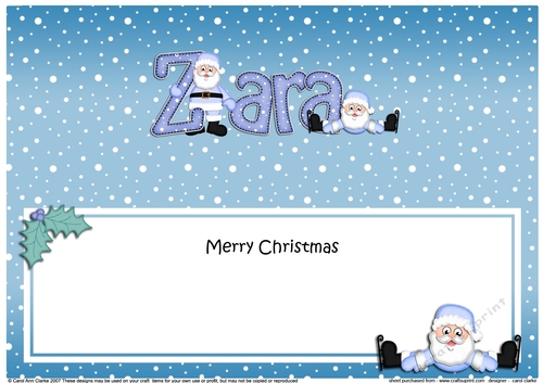 Large DL Merry Christmas ZARA 3D decoupage 