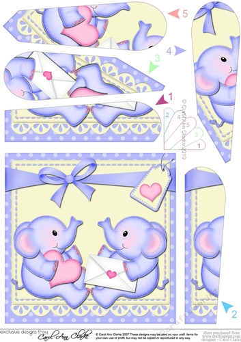 Lil Baby Elephants Fan Pyramage Topper