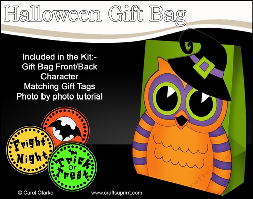 3D Halloween Owlvera Owl Gift Bag Mini Kit