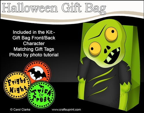 3D Halloween Zombie Decay Gift Bag Mini Kit