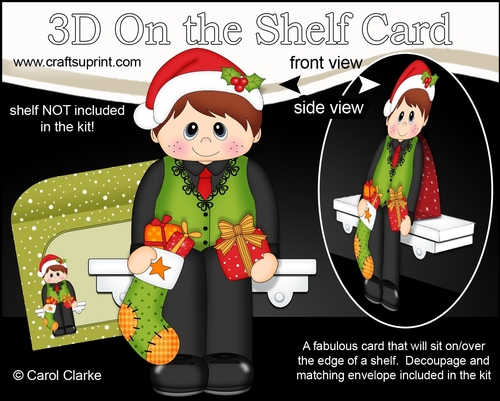 3D On the Shelf Card Kit - Little Christmas Boy Irish Dancer is going to the Festive Ceili