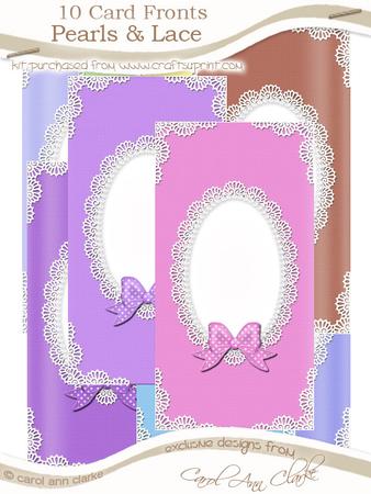 Dl Pearls and Lace Card Fronts Kit
