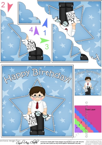 Optician Birthday Scallop Corner Side Stacker