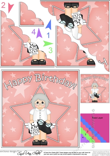 Optician Birthday Scallop Corner Side Stacker
