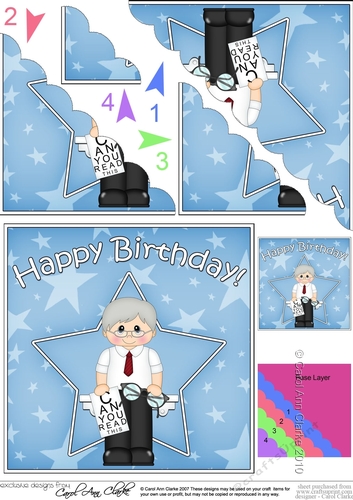 Optician Birthday Scallop Corner Side Stacker