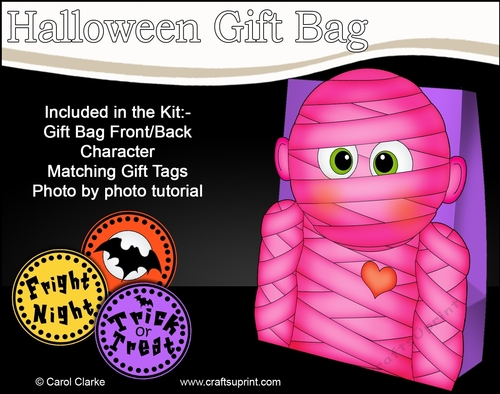 3D Halloween Mummy Zelda Gift Bag Mini Kit