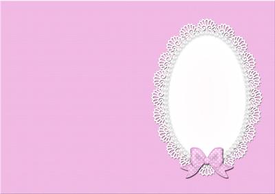 A5 Pearls and Lace Card Front or Insert