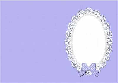 A5 Pearls and Lace Card Front or Insert