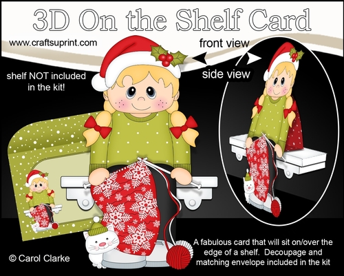 3D On the Shelf Card Kit - Knitting the Christmas Jumper