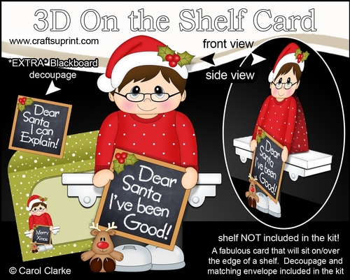 3D On the Shelf Card Kit - Christmas Man has been good or has He!