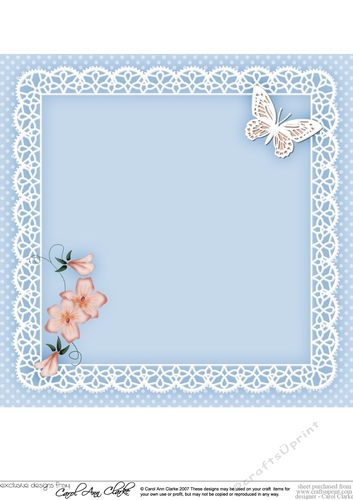 8x8 A Touch of Elegance Violas Pearls and Lace matching insert