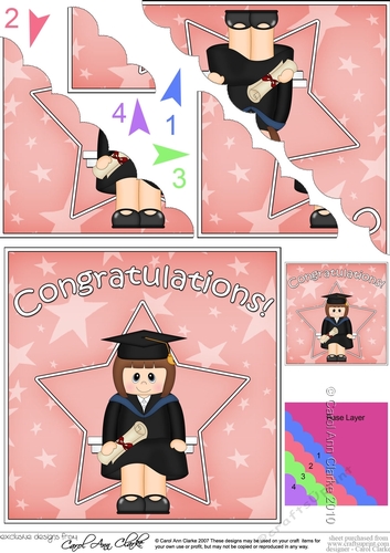 Graduate Congratulations Scallop Corner Side Stacker