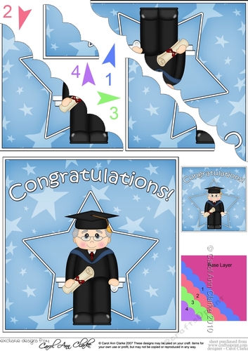 Graduate Congratulations Scallop Corner Side Stacker