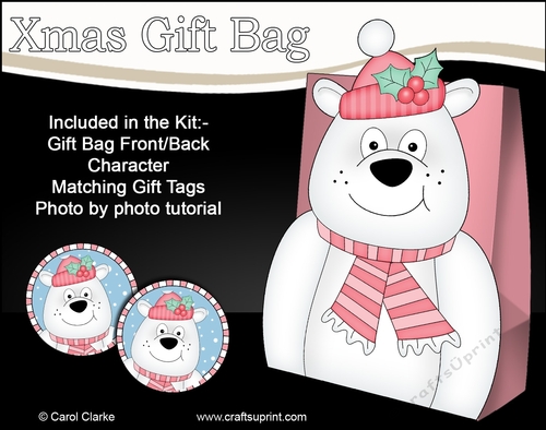 3D Christmas Ben Polar Bear Gift Bag Mini Kit