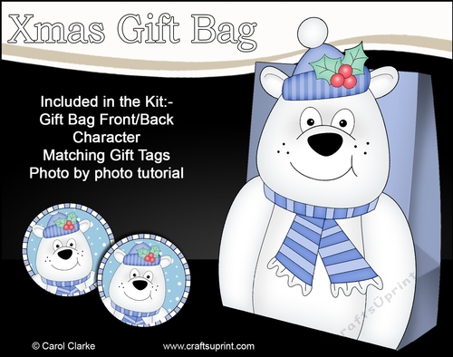 3D Christmas Ben Polar Bear Gift Bag Mini Kit