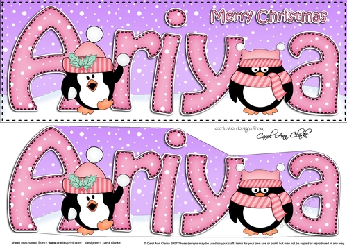 Large DL Merry Christmas ARIYA 3D decoupage 