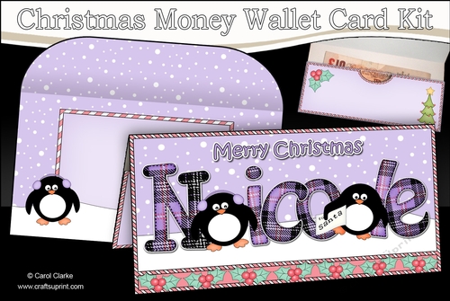 Christmas NICOLE Money or Gift Wallet Card Kit