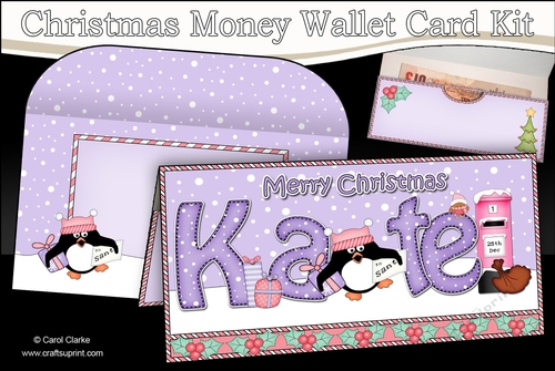 Christmas KATE Money or Gift Wallet Card Kit