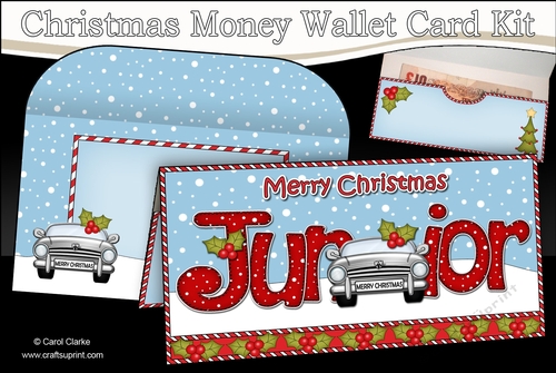 Christmas JUNIOR Money or Gift Wallet Card Kit