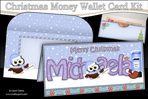 Christmas MICHAELA Money or Gift Wallet Card Kit