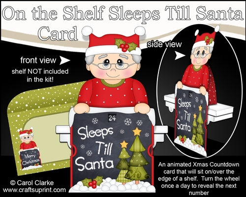 On the Shelf Sleeps Till Santa Card Kit - Christmas Jumper Old Man
