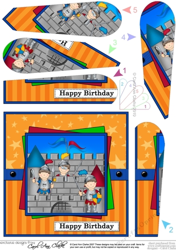 Boyz Birthday Boriz the Knight Fan Pyramage Topper
