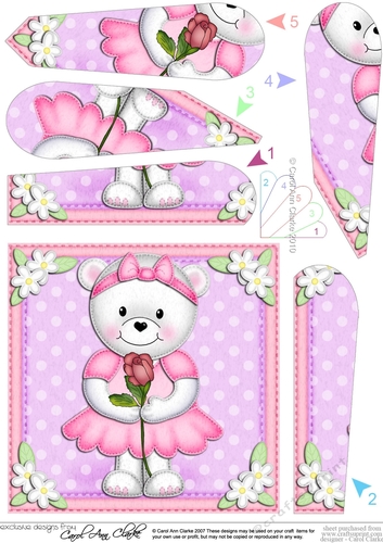 Teddy Tess has a Rose Fan Pyramage Topper