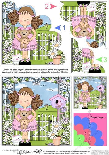 Girlz Zoe has a Teddy Shell Edged Corner side stacker