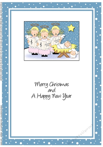 The Christmas Story The Angel Choir visit Baby Jesus matching insert