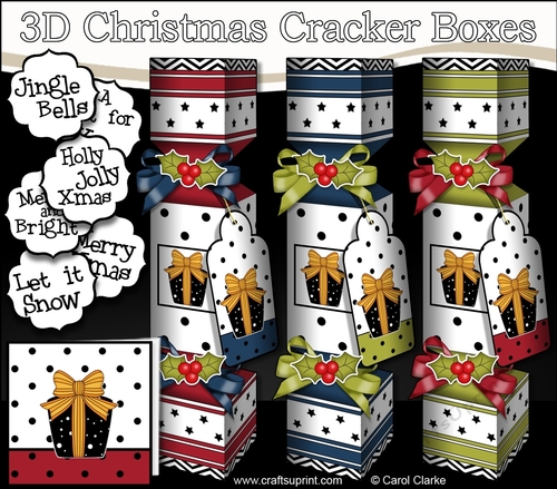 3D Christmas Cracker Boxes Christmas Present