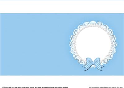 Square Pearls and Lace Card Front or Insert