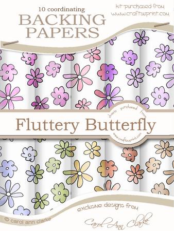 Watercolour Wash Flowers Backing Paper Kit