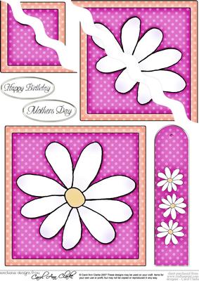 Daisy Quick Card with Wavy Corner Side Stacker Topper
