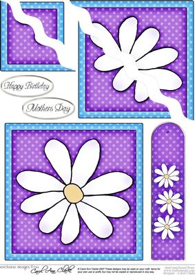 Daisy Quick Card with Wavy Corner Side Stacker Topper