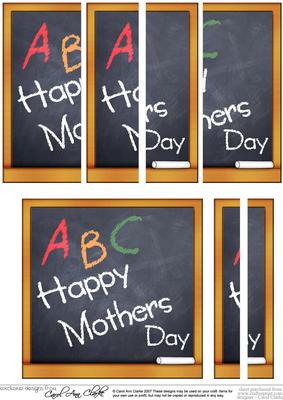 Happy Mothers Day Blackboard Quick Card Side Stacker Topper