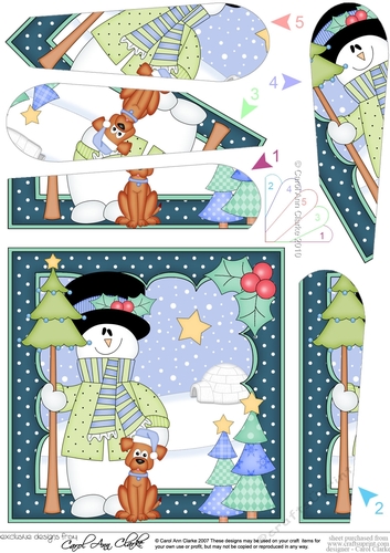 Christmas Santa and Pip Penguin are bringing home the Christmas Tree Wavy Corner Side Stacker